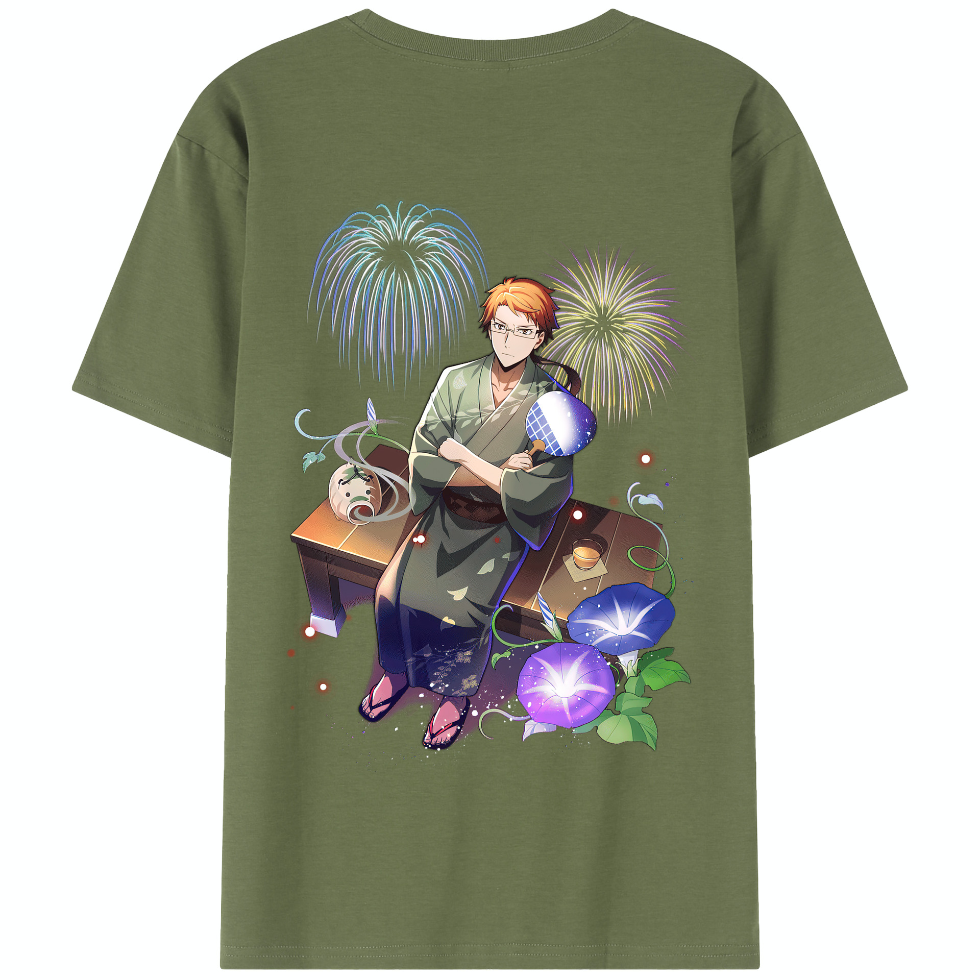 （画像用） 文豪ストレイドッグス Bungo Stray Dogs 綿100％半袖Tシャツ（背面プリント）